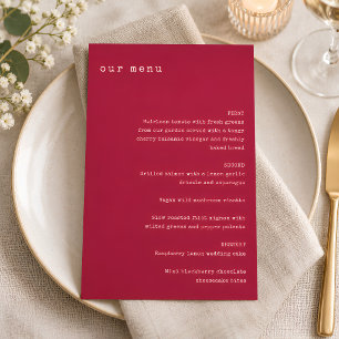 Crimson Red Typewriter Christmas Holiday Wedding