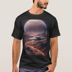 Crimson Rift: Starship over Alien Wastes T-Shirt