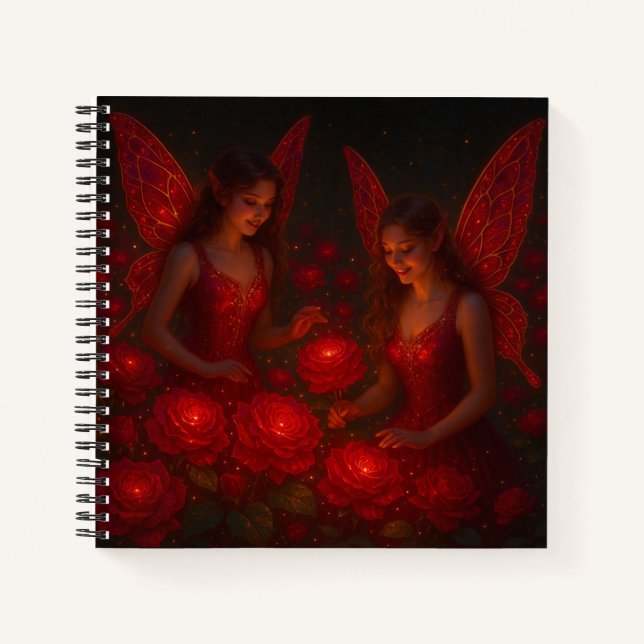 Crimson Rose Fairies Art Journal (Front)
