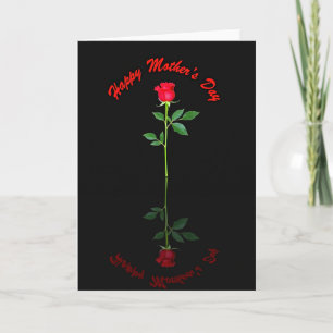 Crimson Rose Mothers Day Art Card