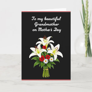 Crimson Roses Moms Day Card