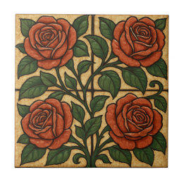 Crimson Roses Tile
