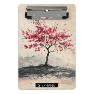 Crimson Sakura Mountain Serenity (2) Mini Clipboard