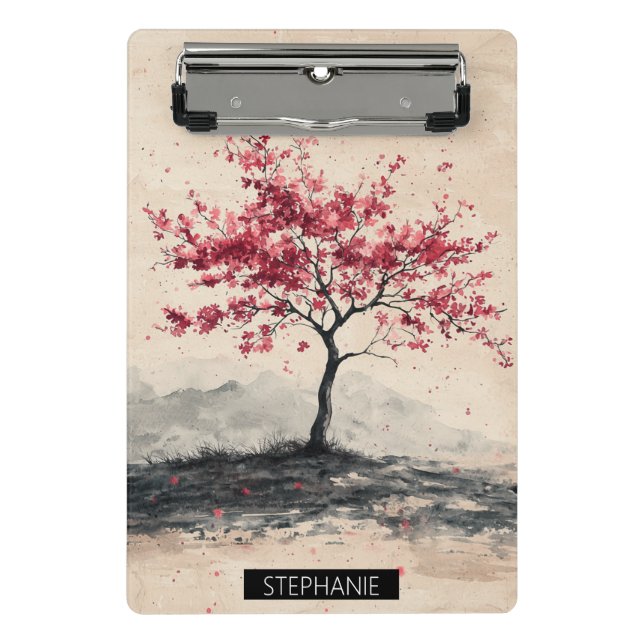 Crimson Sakura Mountain Serenity (2) Mini Clipboard (Front)