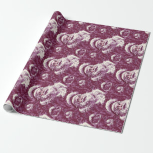 Crimson Santa Claus Festive Christmas Wrapping Paper