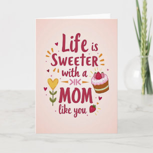 Crimson Script Mum Appreciation Card