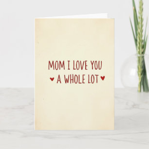 Crimson Script Mum Love Card