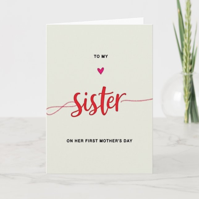 Crimson Script Sister Card (Front)