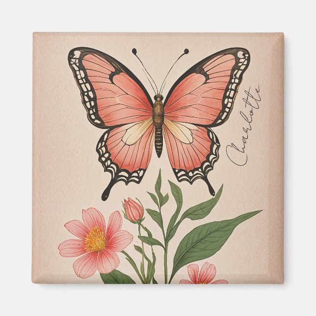 Crimson Serenade Personalised Magnet (Front)