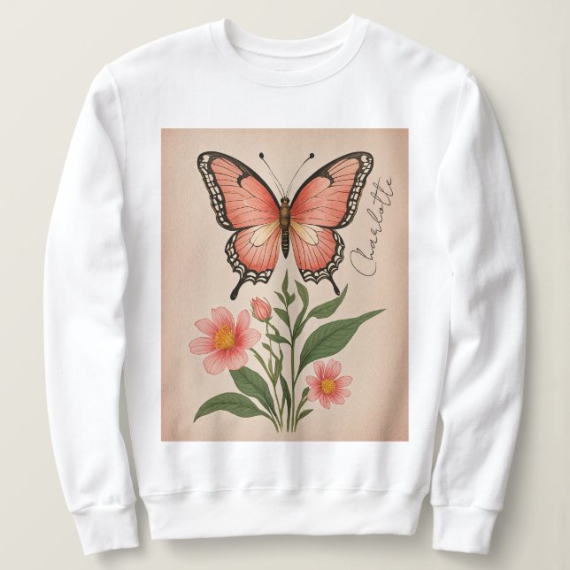 Crimson Serenade Personalised Sweatshirt (Design Front)