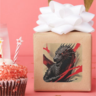 Crimson Shadow Dragon Sticker