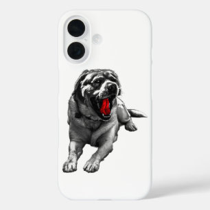 Crimson Shadow Hound iPhone 16 Case