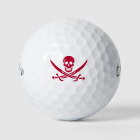Crimson Skull & Swords Pirate flag of Calico Jack