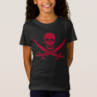 Crimson Skull & Swords Pirate flag of Calico Jack