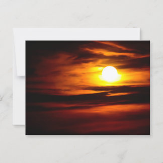 Crimson Sky at Dusk Postcard