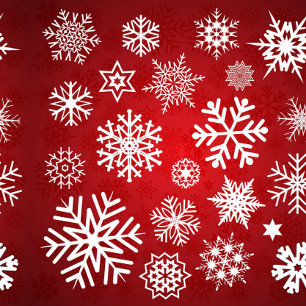 Crimson Snowfall Elegance  Wrapping Paper