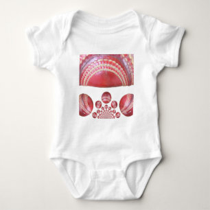 Crimson Spin – A Beautiful Red Cricket Ball Arti Baby Bodysuit