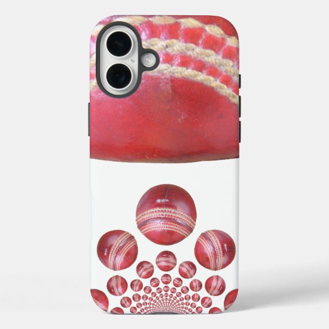 Crimson Spin – A Beautiful Red Cricket Ball Arti Case-Mate iPhone Case (Back)