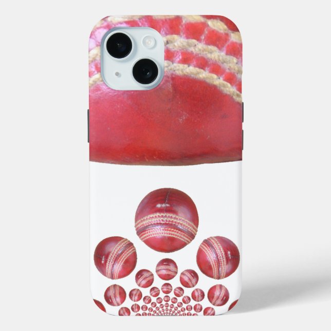 Crimson Spin – A Beautiful Red Cricket Ball Arti Case-Mate iPhone Case (Back)