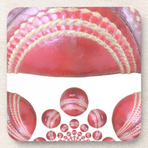Crimson Spin – A Beautiful Red Cricket Ball Arti Coaster
