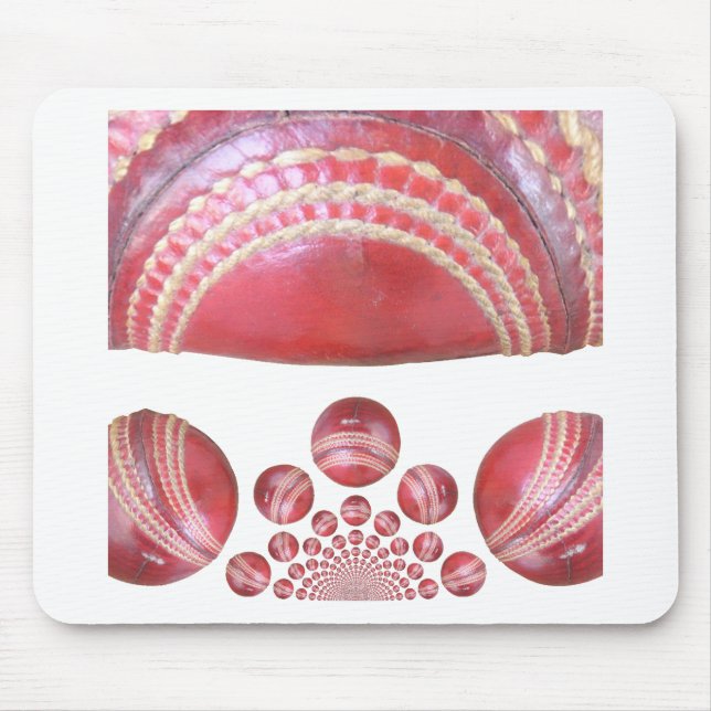 Crimson Spin – A Beautiful Red Cricket Ball Arti Mouse Mat (Front)