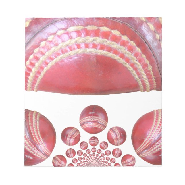 Crimson Spin – A Beautiful Red Cricket Ball Arti Notepad (Front)