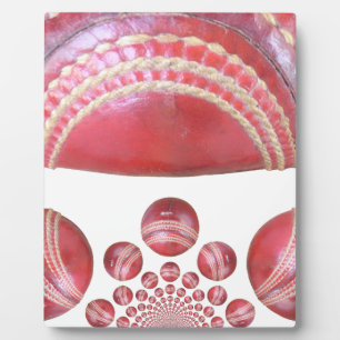 Crimson Spin – A Beautiful Red Cricket Ball Arti Plaque