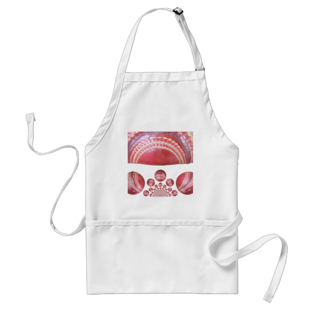 Crimson Spin – A Beautiful Red Cricket Ball Arti Standard Apron (Front)