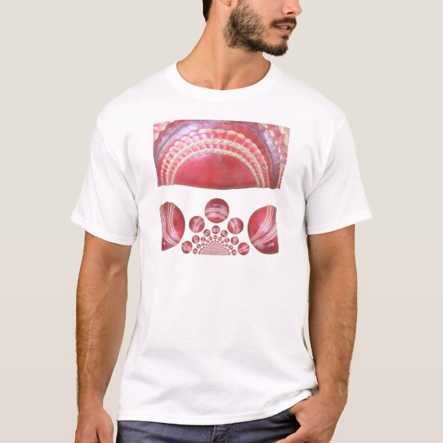 Crimson Spin – A Beautiful Red Cricket Ball Arti T-Shirt (Front)