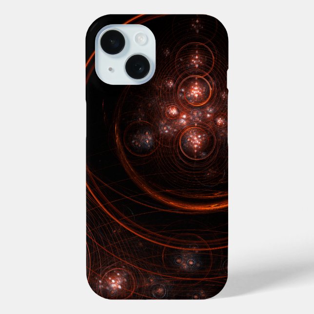 Crimson Starlight Orbits Abstract Cosmic Art Case-Mate iPhone Case (Back)
