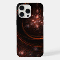 Crimson Starlight Orbits Abstract Cosmic Art