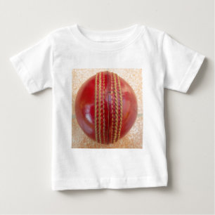 Crimson Stitch Focus: Close-Up of Cricket's Heart Baby T-Shirt
