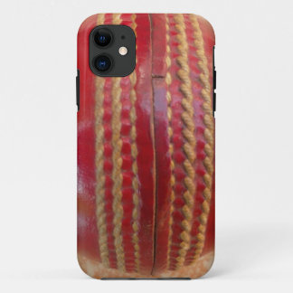 Crimson Stitch Focus: Close-Up of Cricket's Heart iPhone 11 Case