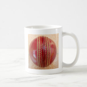 Crimson Stitch Focus: Close-Up of Cricket's Heart Coffee Mug