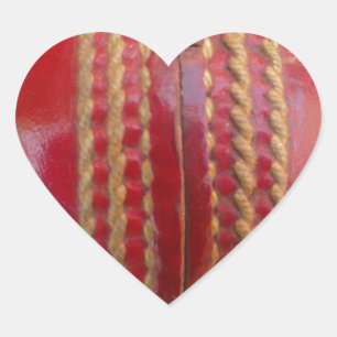 Crimson Stitch Focus: Close-Up of Cricket's Heart Heart Sticker