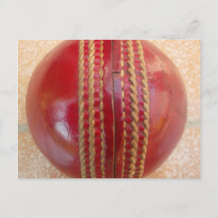 Crimson Stitch Focus: Close-Up of Cricket's Heart Postcard