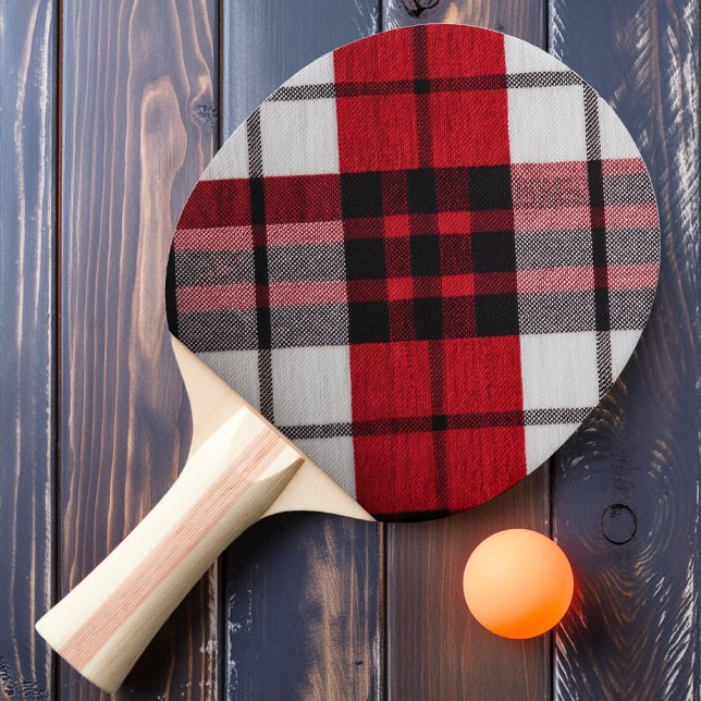 Crimson Storm Plaid Ping Pong Paddle (Creator Uploaded)