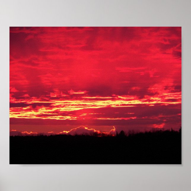 Crimson Sunset Poster (Front)