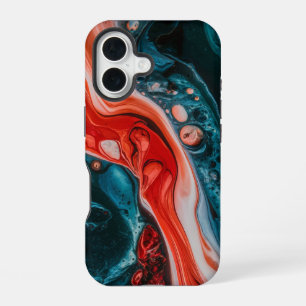 Crimson Tide Abstract iPhone 16 Case