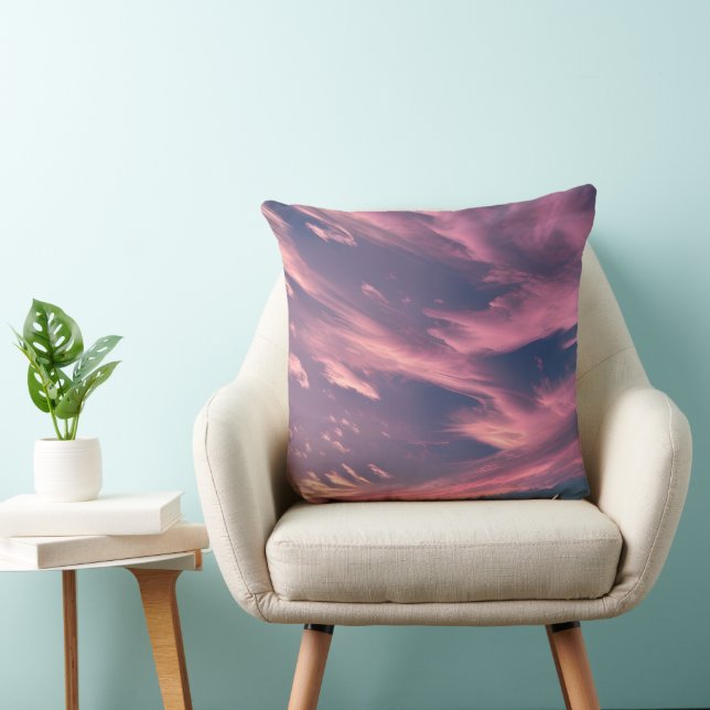 Crimson-tinged clouds cushion (Chair)