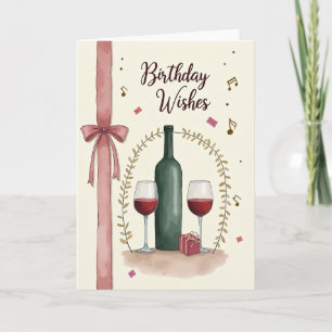 Crimson Toast Birthday Card