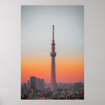Crimson Tower: Tokyo Skytree at Dusk