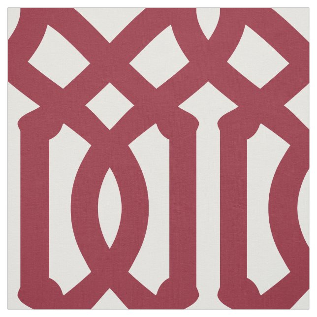 Crimson Trellis Large Scale Fabric (Swatch)