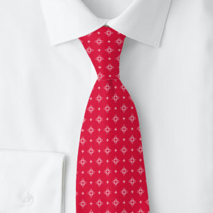 Crimson Tribal Motif Tie
