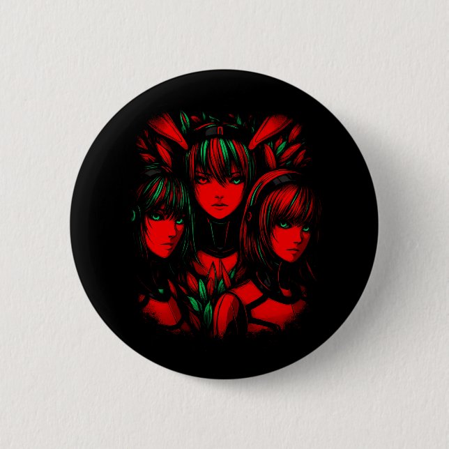 Crimson Trinity 6 Cm Round Badge (Front)
