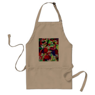 Crimson tropical Singapore Orchids flower art Standard Apron