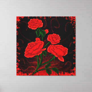 Crimson Velvet Dreams Canvas Print