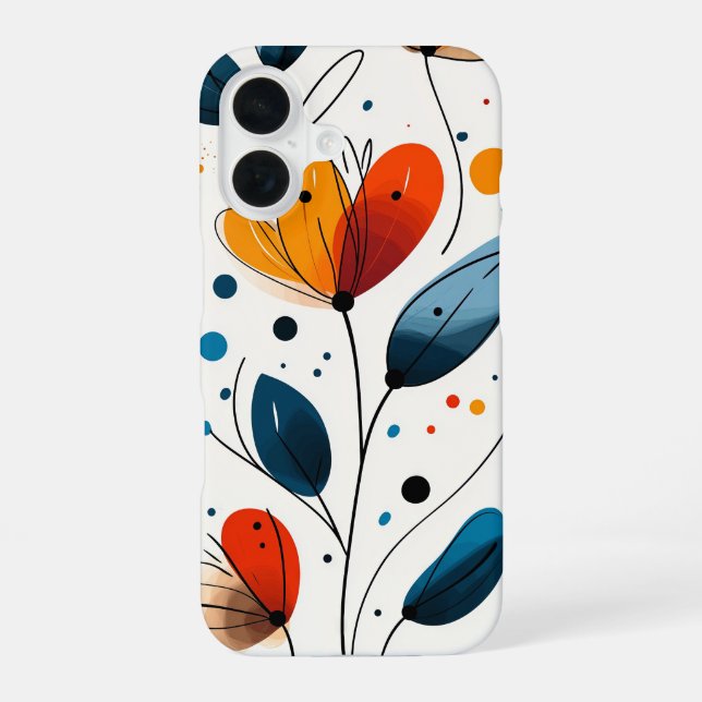Crimson Vine iPhone 16 Case (Back)
