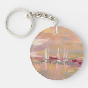 Crimson Waves Key Ring