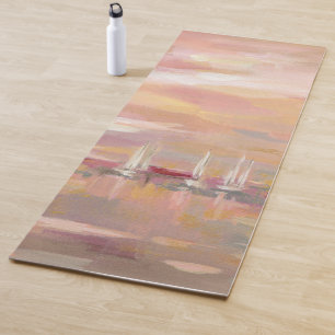 Crimson Waves Yoga Mat